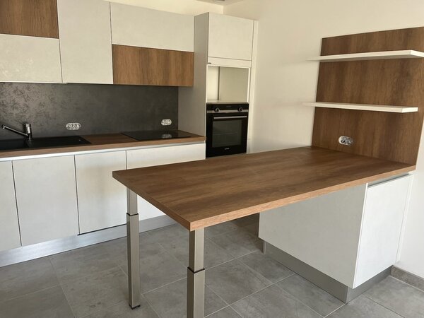 Cuisine blanc et bois pour investissement locatif